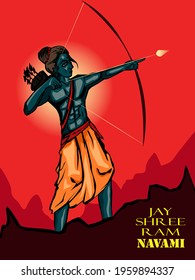 Happy Ram Navami vector illustration.Happy dussehra.