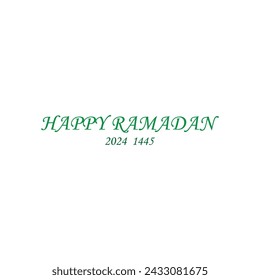 Happy ramadan 2024 1445 letter design