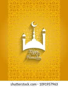 Happy ramadan design vector