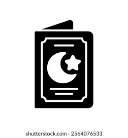 Happy Ramadan and Eid greeting card icon
