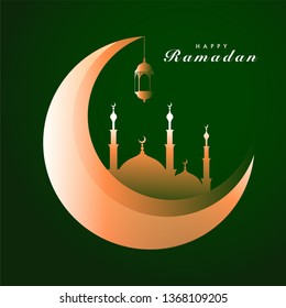 Happy Ramadan Greeting Vector Design