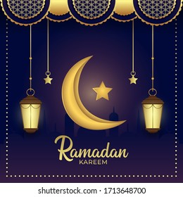 happy ramadan greetings illustration background