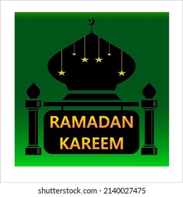
Fröhliche Ramadan-Grüße auf Moschee-Hintergrund