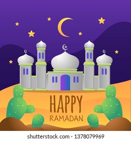 Happy Ramadan Illustration