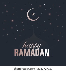 Happy ramadan islamic background. Islamic kareem card illustration, islam muslim vector for greeting.