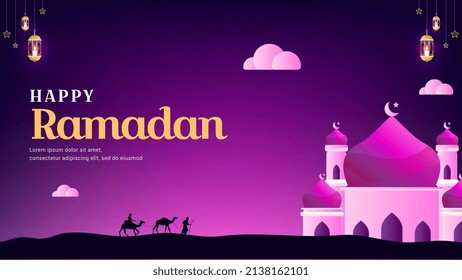 Happy Ramadan, Islamic Design Template to celebrate the month of Ramadan