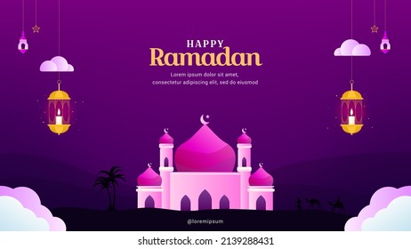 Happy Ramadan, Islamic Design Template to Celebrate the Month of Ramadan