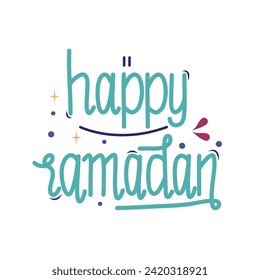 Happy Ramadan Islamic Hand Lettering
