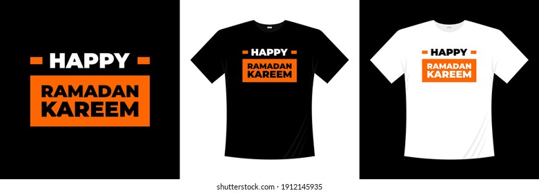 happy ramadan islamic typography t-shirt design