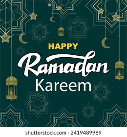 Happy ramadan kareem background banner