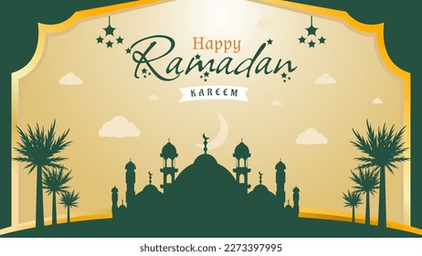 Happy Ramadan kareem banner template design