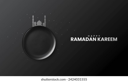 Happy Ramadan Kareem. Ramadan Kareem cretive design for socia media post. Translation: Ramadan Kareem.