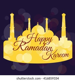 Happy Ramadan Kareem, greeting background vector illustration