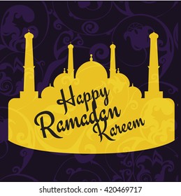 Happy Ramadan Kareem, greeting background vector illustration