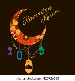Happy Ramadan Kareem, greeting background vector illustration