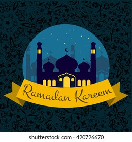 Happy Ramadan Kareem, greeting background vector illustration