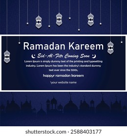 Happy Ramadan Kareem Post Vector Illustration