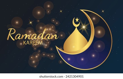 Happy Ramadan Kareem Template Design.