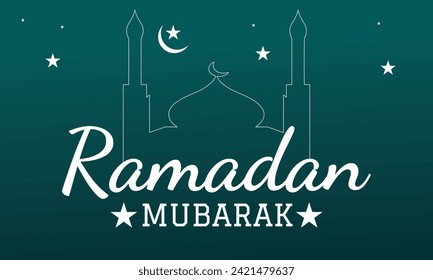 Happy Ramadan Kareem Vector Art Design. 