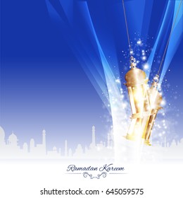 Happy ramadan kareem vector background design , Eid mubarak .