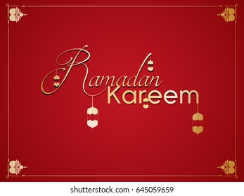 Happy ramadan kareem vector background design , Eid mubarak .