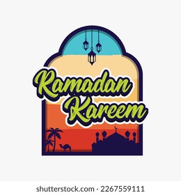 diseño de vector feliz ramadan kareem