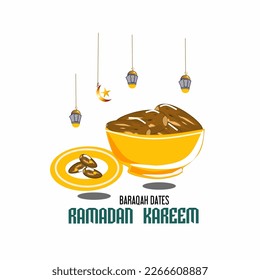 Happy ramadan Kareem vector illustration for banner 
