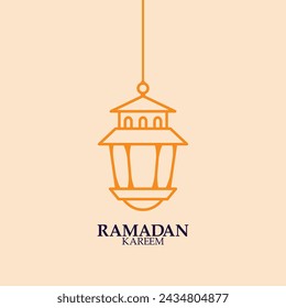 Feliz Ramadán Kareem Icono de ilustración vectorial Ramadán Mubarak Vector