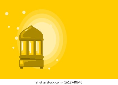 happy ramadan mubarak greeting suitable web landing page template, poster, banner, presentation, social, and print media. islamic eid fitr or adha flat design vector illustration