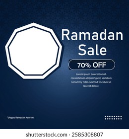 Happy Ramadan Sale Post Vector