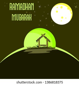 happy ramadhan mubarak month moslem concept
