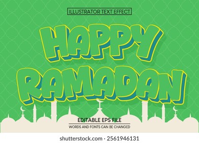 Happy Ramadhan Text Effect. editable text effect