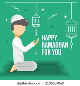 Happy ramadhan for you illustration design 
