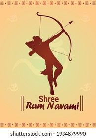 	
Happy ramnavami celebration greeting card with illustration