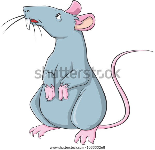 Happy Rat Cartoon Vetor Stock Livre De Direitos 103333268 Shutterstock