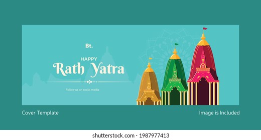 Happy rath yatra cover page template.