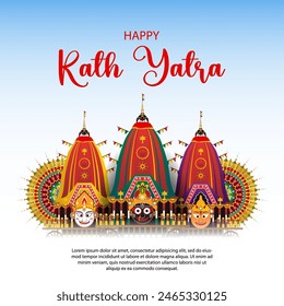 feliz rath yatra ilustración. Ilustración vectorial