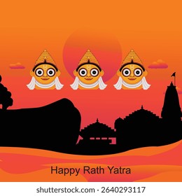  Happy Rath yatra of lord jagannath balabhadra and subhadra festival celebrationPuri Jagannadh Radh yatra, Orissa Illustration of lord jagannath rath yatra