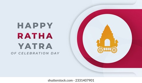 Happy Ratha Yatra Celebration Vector Design Illustration for Background, Poster, Banner, Advertising, Greeting Card