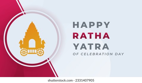 Happy Ratha Yatra Celebration Vector Design Illustration for Background, Poster, Banner, Advertising, Greeting Card