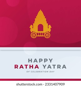 Happy Ratha Yatra Celebration Vector Design Illustration for Background, Poster, Banner, Advertising, Greeting Card
