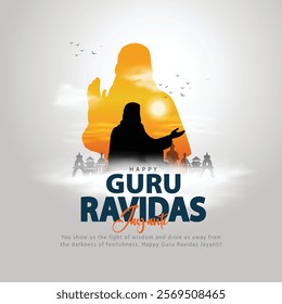 happy Ravidas Jayanti festival greeting card design. abstract vector illustration.