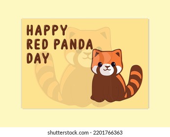 FELIZ DISEÑO DE PLANTILLAS DEL DÍA DE PANDA ROJA.