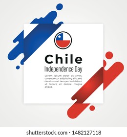 Happy Republic of Chile Independence Day vector Design Template Illustration