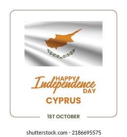 Happy Republic of Cyprus Independence Day Vector Design Template Illustration
