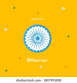 Happy Republic Day background. 26 January. vector illustration