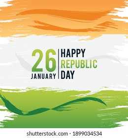 Happy Republic Day background. 26 January logo symbol. vector illustration