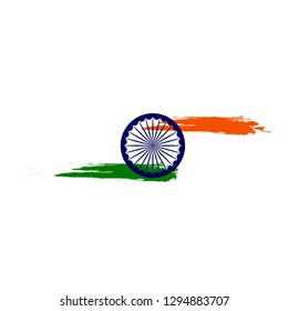 Happy Republic Day background design, 26th January background Vector Illustration based on Tri Color grunge. - Vector