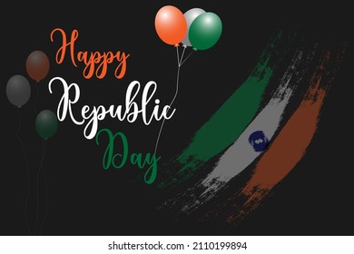 Happy Republik Day Hintergrunddesign. Banner, Poster-Vektorgrafik.