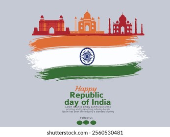 Happy Republic Day Celebration Greeting Background. poster banner